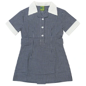 NAVY & WHITE GINGHAM SUMMER DRESS