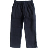 NAVY FLEECE STRAIGHT LEG TRACK PANTS W/ZIP