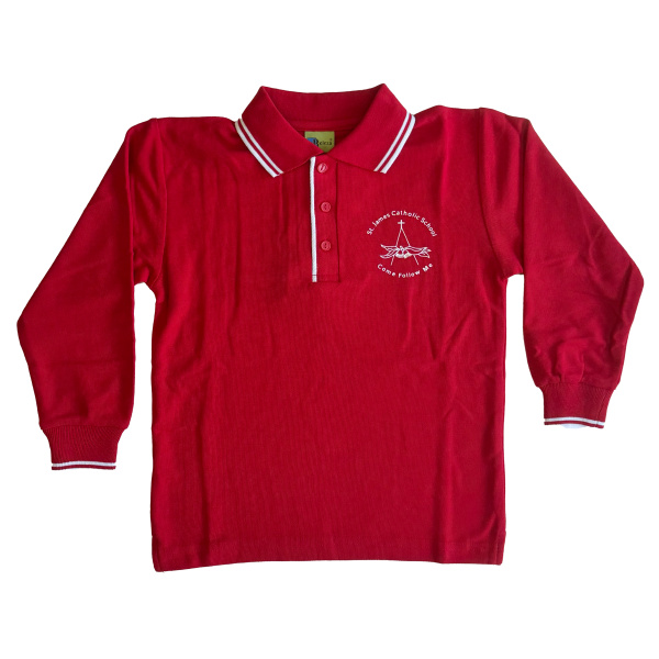 LONG SLEEVE POLO SHIRT﻿