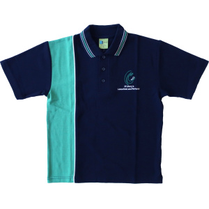 SHORT SLEEVE CONTRAST POLO PIQUE TOP