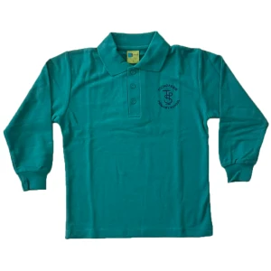 LONG SLEEVE POLO PIQUE TOP