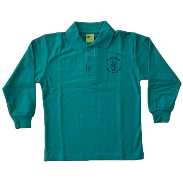 LONG SLEEVE POLO PIQUE TOP