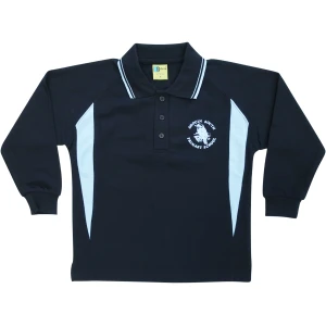 LONG SLEEVE CONTRASTING POLO SHIRT