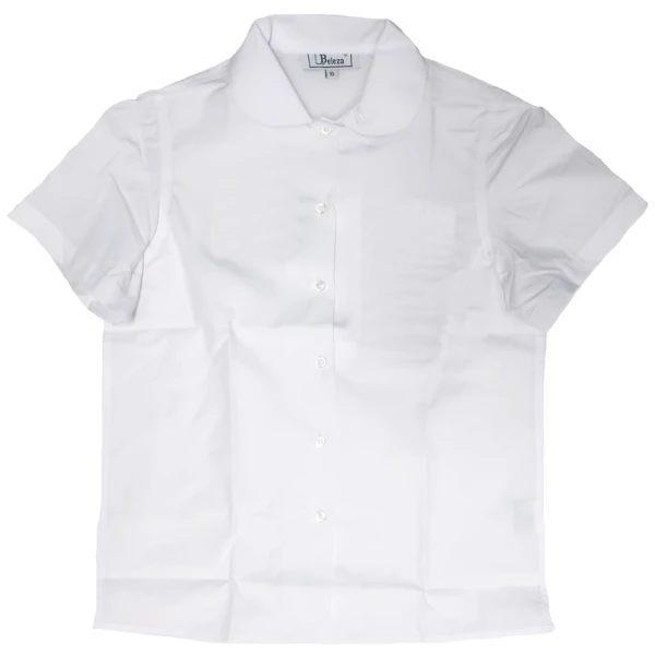 SHORT SLEEVE PETER PAN COLLAR BLOUSE