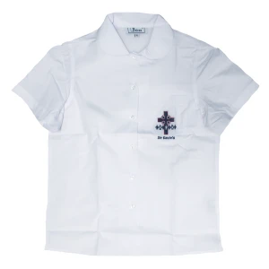 GIRLS SHORT SLEEVE PETER PAN COLLAR BLOUSE