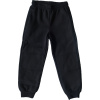 BLACK SUPER FLEECE TRACK PANTS WITH CUFFS AND INTERNAL ZIP POCKET