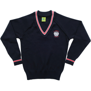 KNITTED V-NECK JUMPER