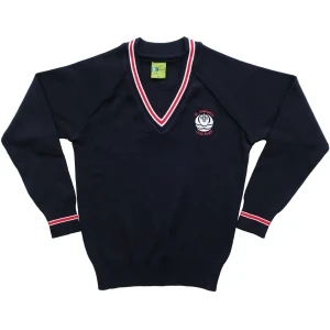 KNITTED V-NECK JUMPER