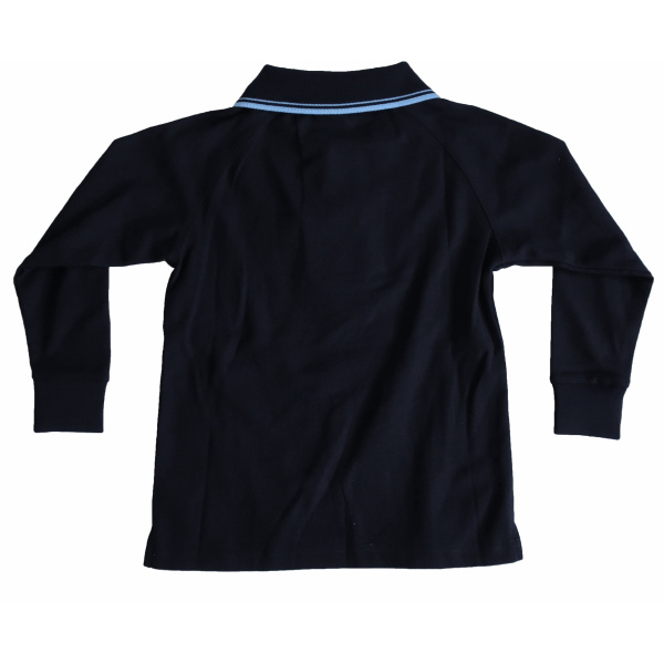 LONG SLEEVE CONTRAST POLO - Image 2