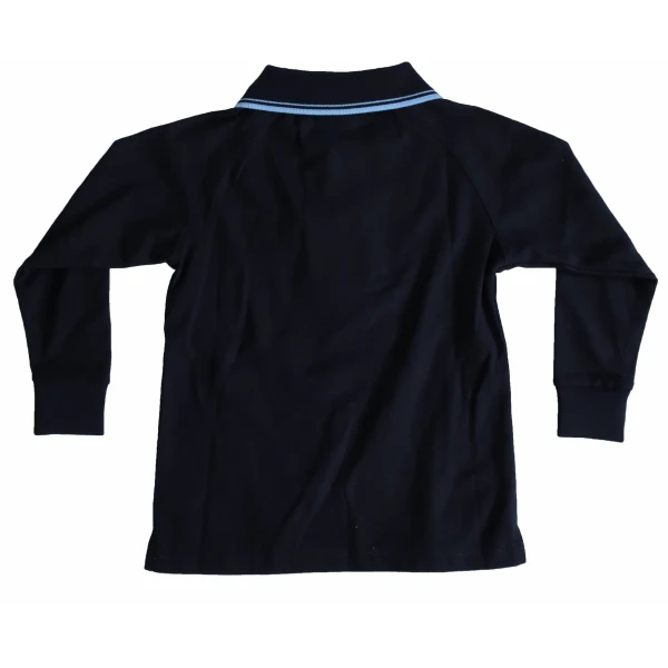 LONG SLEEVE CONTRAST POLO - Image 2