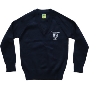 KNITTED V-NECK JUMPER