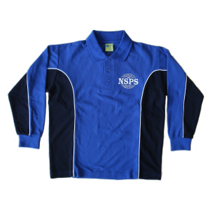 LONG SLEEVE POLO PIQUE TOP