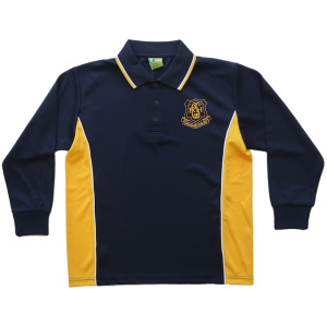LONG SLEEVE SPORTS MESH POLO