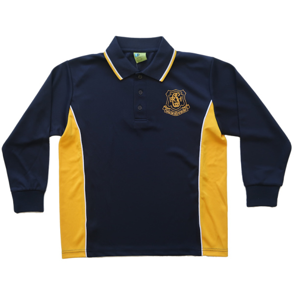 LONG SLEEVE SPORTS MESH POLO