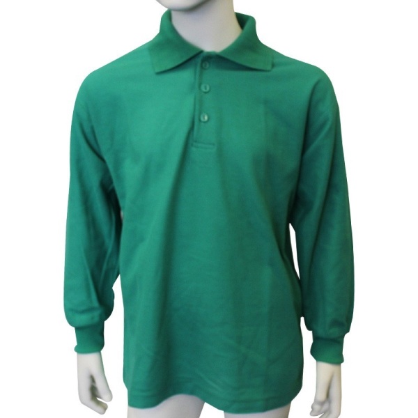 LONG SLEEVE POLO SHIRT﻿
