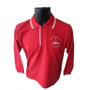 LONG SLEEVE POLO SHIRT﻿