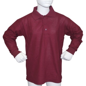 LONG SLEEVE POLO SHIRT﻿