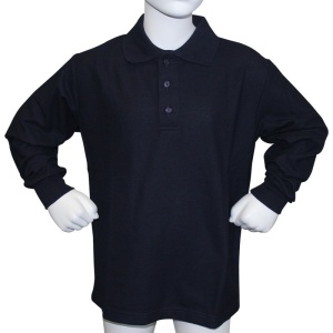 LONG SLEEVE POLO SHIRT﻿