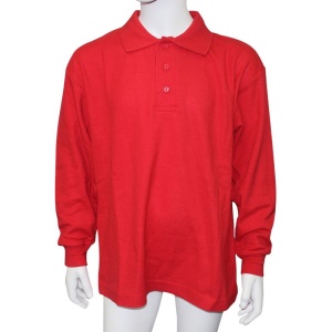 LONG SLEEVE POLO SHIRT﻿