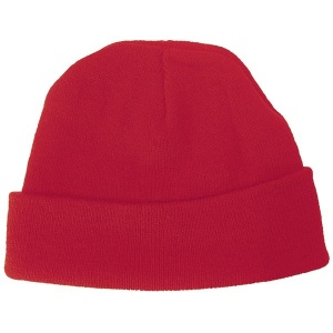 RED ACRYLIC BEANIE