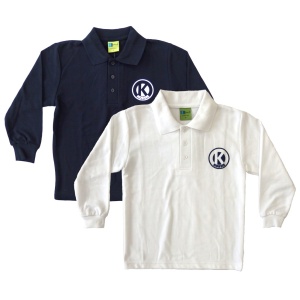 LONG SLEEVE POLO PIQUE TOP