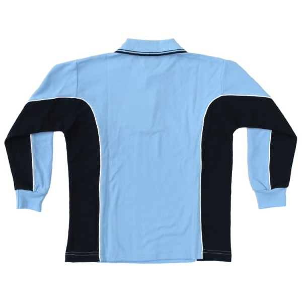 LONG SLEEVE POLO PIQUE SPORTS MESH TOP