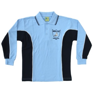 LONG SLEEVE POLO PIQUE SPORTS MESH TOP