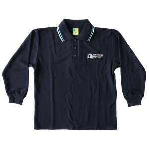 LONG SLEEVE POLO PIQUE TOP