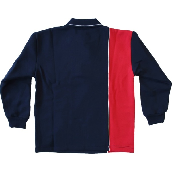 FLEECY CONTRAST RUGBY TOP