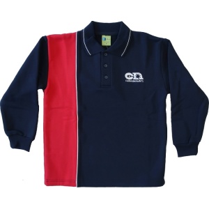 FLEECY CONTRAST RUGBY TOP