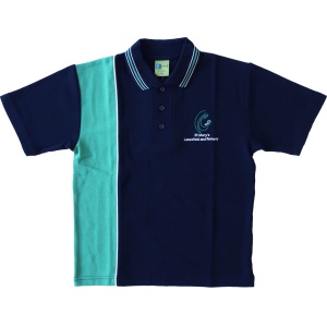 SHORT SLEEVE CONTRAST POLO PIQUE TOP