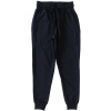 NAVY HEAVY COTTON TAPERED TRACKPANTS