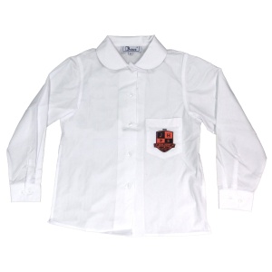 GIRLS LONG SLEEVE PETER PAN COLLAR BLOUSE