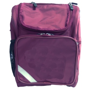 MAROON MICRO FIBRE SCHOOL BAG