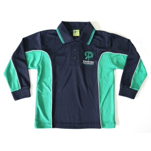 SPORTS MESH LONG SLEEVE POLO TOP