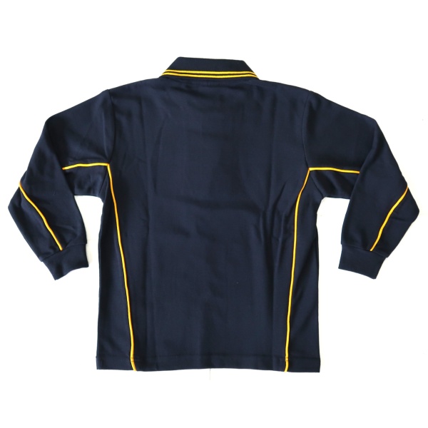 LONG SLEEVE POLO PIQUE TOP