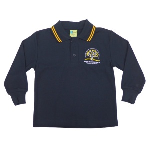 LONG SLEEVE POLO PIQUE TOP