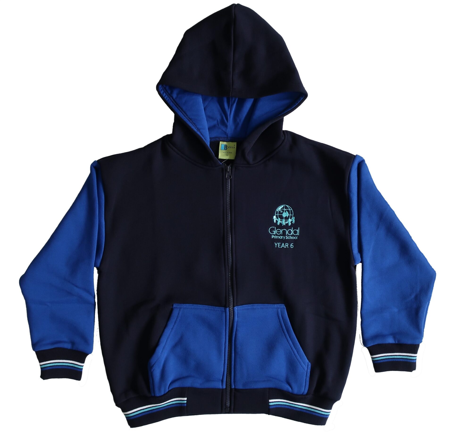 SUPER FLEECE FULL ZIP HOODED WINDCHEATER GRADE 6 ONLY