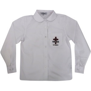 GIRLS LONG SLEEVE PETER PAN COLLAR BLOUSE