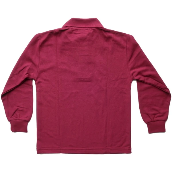 LONG SLEEVE POLO SHIRT - MAROON