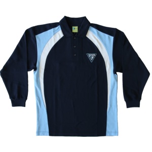 LONG SLEEVE PIQUE POLO TOP