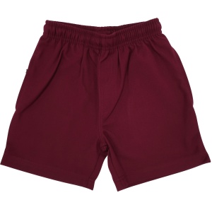 MAROON SURF STYLE GABERDINE SHORTS