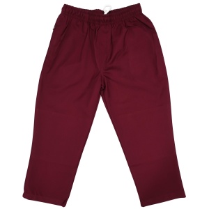 MAROON UNISEX SURF STYLE GABARDINE PANTS