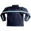 FULL ZIP SOFT SHELL JACKET WITH CONCEALED HOOD